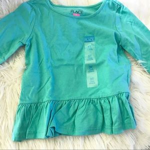Girls Blue Long Sleeve Top | Size 3t | TCP | NWT